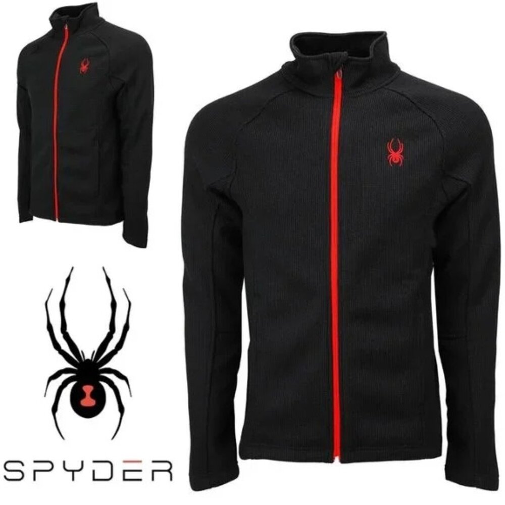 Spyder Black Jacket with Red Accents